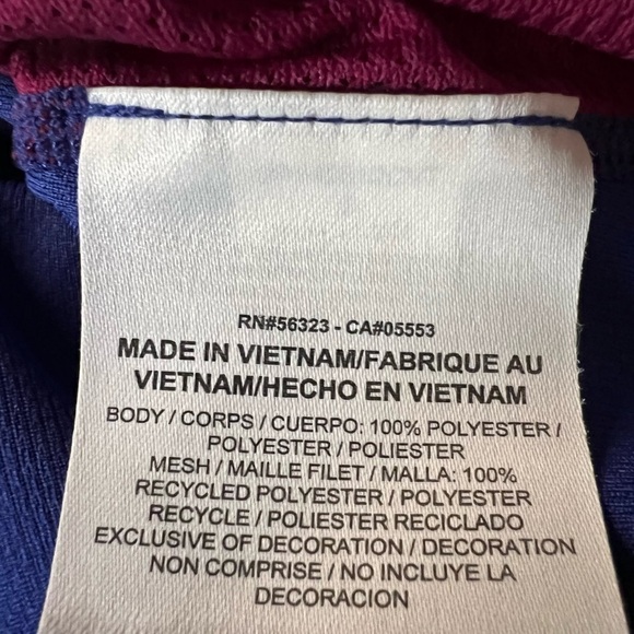 NIKE WOMENS BLUE & PURPLE LONG SLEEVE LIGHTWEIGHT ATHLETIC TOP SIZE SMALL - Picture 7 of 12